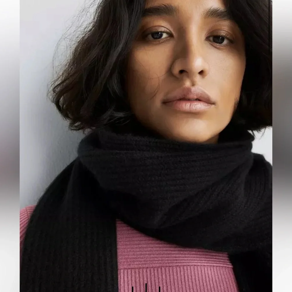 NWT RAG & BONE RIB ACE CASHMERE SCARF - Picture 1 of 8